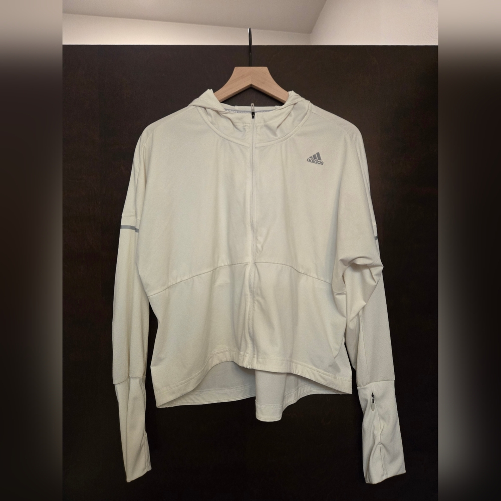 Adidas Running Light Weight Jacket White Size XL